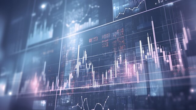 Financial Data Analysis and Business Intelligence. Image Illustration background for presentation and wallpaper	