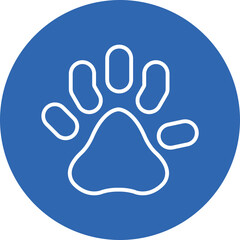 Hedgehog Footprint line circle icon