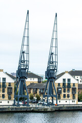 Large Cranes Used To Transport Heavy Items Short Distances Or Over Other Static Objects