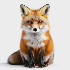 Fototapeta premium Realistic Fox on White Background