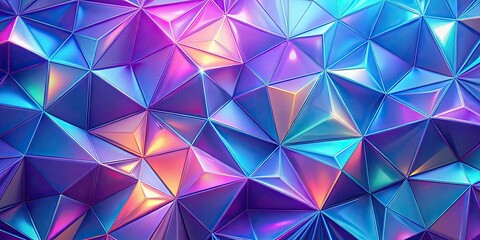 Abstract geometric background in holographic ultraviolet vibrant colors, geometric, abstract, background, holographic