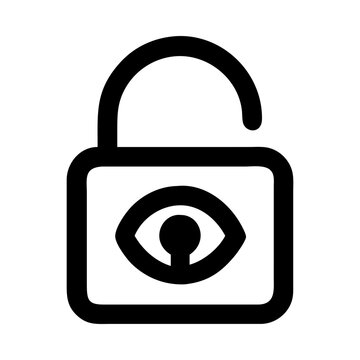 Icon of a privacy lock symbolizing secure data and privacy.