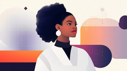 In a modern office, a woman blockchain developer works on intricate cryptocurrency visualizations, analyzing complex transaction networks with dynamic designs