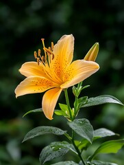 Obraz premium natural macro shot detail contrast striking details of a flower against a blurred backdrop, creating a focal point, Photorealistic