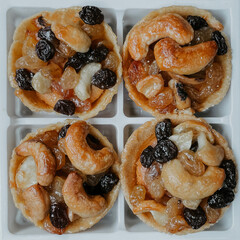 Bakery, four bean tarts