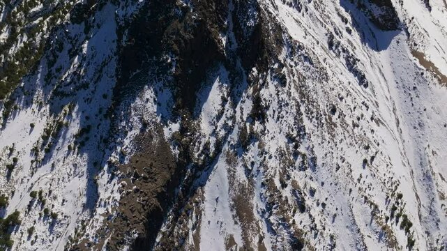 Revealing Shot Of Nevado de Colima Mountain Peak With Colima Volcano In Background. Jalisco, Mexico. drone tilt-up