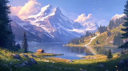 Obraz premium The Alps have breathtaking scenery.