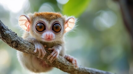 Fototapeta premium This amazing animal is rare and beautiful, living in hidden places. Its special look and grace make it a wonder of nature.
