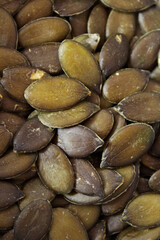 green pumpkin seeds close-up