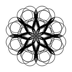 Attractive flower shaped mandala design