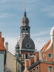 Spire of the Dome Cathedral in Riga, Latvia