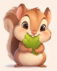 Naklejka premium Illustration of a small rodent on a white background.