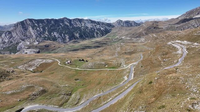 Aerial view of Durmitor National Park, UNESCO World Heritage Site, Montenegro