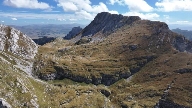 Aerial view of Durmitor National Park, UNESCO World Heritage Site, Montenegro