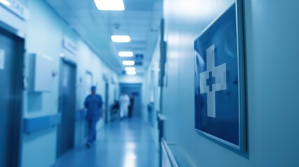 Fototapeta premium Healthcare Facility Blank Signage Mockup Showcase Your Medical Facility Branding or Health Awareness