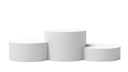White podium. 3d illustration.
