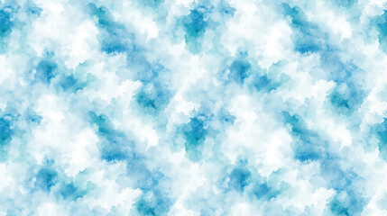 Obraz premium Bright and delicate seamless pattern featuring white shibori watercolor and subtle sky dyeing ideal for textile design and home decor
