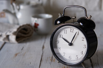 clock on table