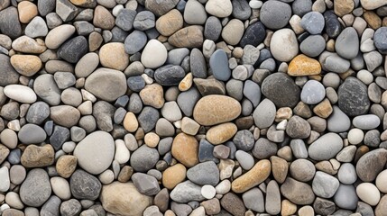 Gravel background displaying a combination of small, rough stones in muted gray hues