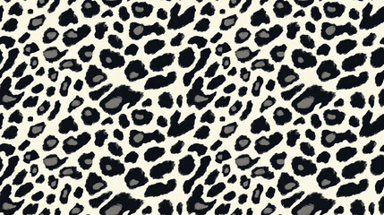 Obraz premium Seamless black and white animal print pattern featuring modern leopard designs versatile for teen fashion and decor