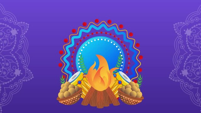 Lohri indian horosontal background 