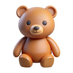 Obraz premium Teddy bear 3D render icon isolated on white background