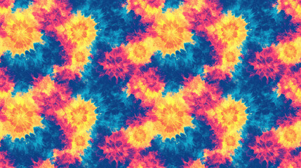 Fashionable seamless tie dye textile printing pattern ideal for clothing and home decor