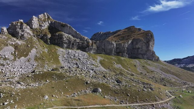 Aerial view of Durmitor National Park, UNESCO World Heritage Site, Montenegro