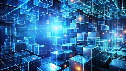 abstract blocks of mathematical formulas in virtual space, math, formulas, abstract, blocks,rendering, virtual space