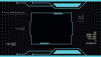 Futuristic Tech Vector Frame Design 