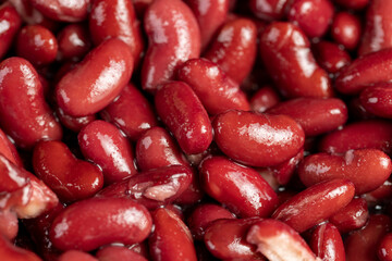 open canned red beans in brine