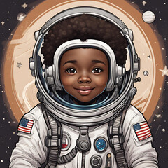 Extremely detailed portrait of a cute chibi-style astronaut