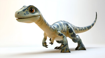 Obraz premium also known as brontosaurus, is depicted in this photo against a clean white background , a dinosaur species known for its long neck and tail on white background