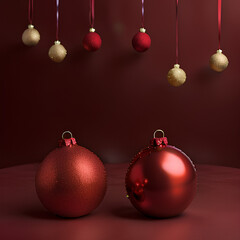 red christmas balls