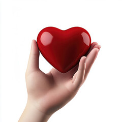 Fototapeta premium Hand Holding a Red Heart