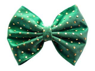 green bow isolated on white