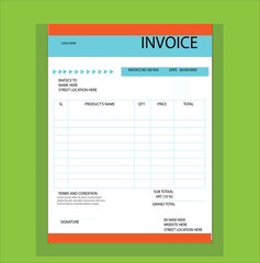 Obraz premium Invoice Template Wonderful Superb Fantastic Fabulous