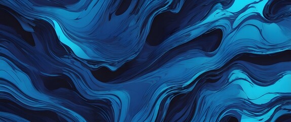 Fototapeta premium Abstract Blue and Black Swirling Pattern