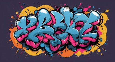 Fototapeta premium Colorful Graffiti Art with Bold Letters