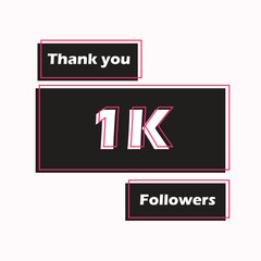 Obraz premium Thank you for 1k followers