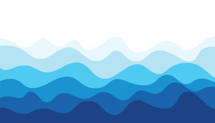 Fototapeta premium Abstract blue wave on white background. sea beach. abstract water wave. blue color water wave. sea wave layer vector background design. vector illustration