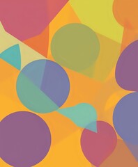 Colorful Circular Pattern: Pink, Blue, Orange & Purple - Vibrant Grid Design