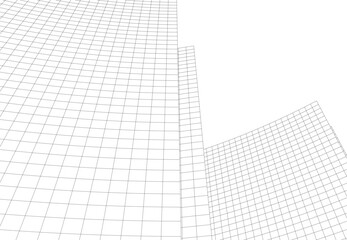 Fototapeta premium Abstract architecture vector 3d drawing