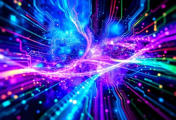 Fototapeta premium Futuristic Cityscape Abstract