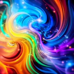 Obraz premium Vibrant Digital Flow Abstract Art