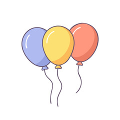 illustration of a colorful balloons, vector illustration.