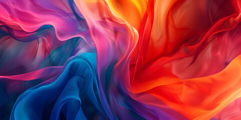 Obraz premium Colorful abstract waves and swirls make a dynamic backdrop, ideal for adding a pop of color to projects. The design is vibrant, visually striking, with energy and creativity
