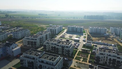 Obraz premium Modern Townhouses and Apartments in City