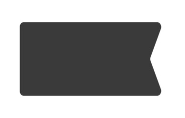 文字スペースのある小さいシンプルな黒いリボンのイラスト - かわいいラベルや見出しなどの装飾の素材