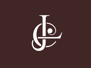 LC classic and unique modern serif letter monogram logo. Formed by two letters that are neatly connected with an organic touch. A perfect logo for personal brands, wedding monograms, fashion, etc.